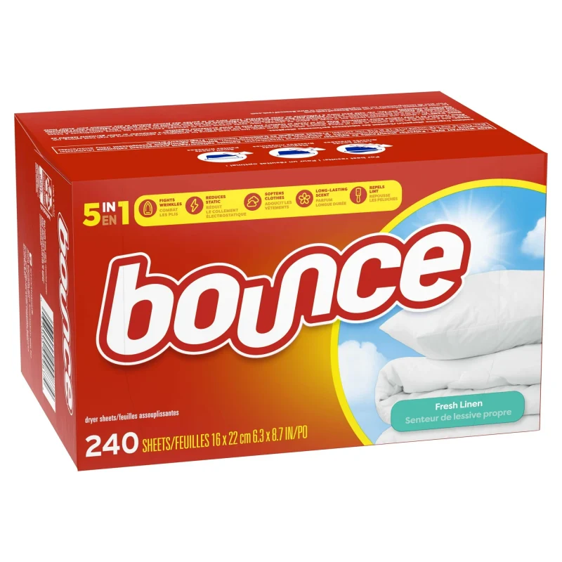 Bounce Fabric Softener Dryer Sheets, Fresh Linen Scent, 240 Count