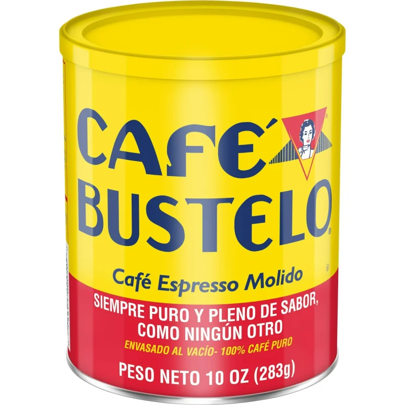Cafe Bustelo, Espresso Style Dark Roast Ground Coffee, 10 oz Can