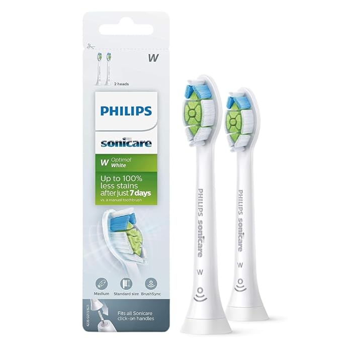 Philips Sonicare Diamond Clean Replacement Brush Head,White, HX6062/67 Pack of 2
