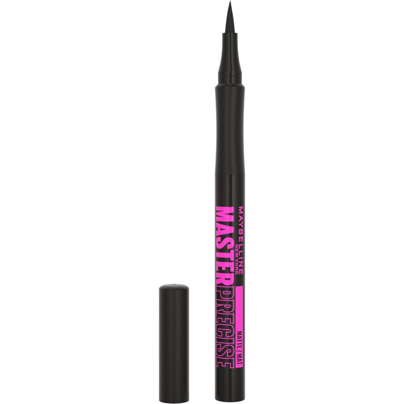 Maybelline Eyestudio Master Precise All Day Waterproof Liquid Eyeliner Makeup, Matte Black, 1 Count