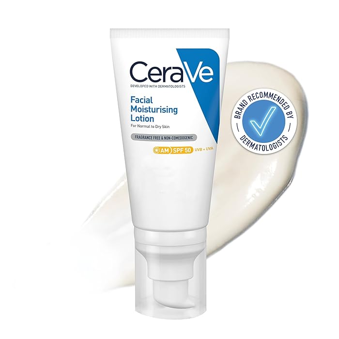 CeraVe AM Facial Moisturising Lotion Normal To Dry Skin 52ml With UV Protection And 3 Essential Ceramides