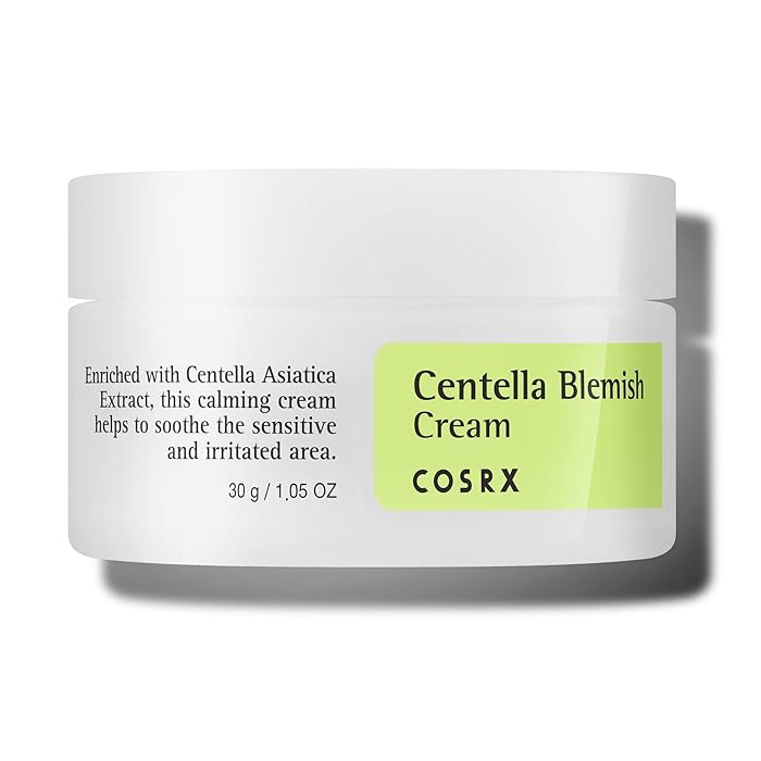 COSRX Centella Blemish Cream, 1.05 fl.oz / 30g | Soothing & Hydrating Centella for Acne-Prone Skin | Korean Skin Care, Vegan, Cruelty-Free, Paraben-Free, For Clearer, Calmer Skin