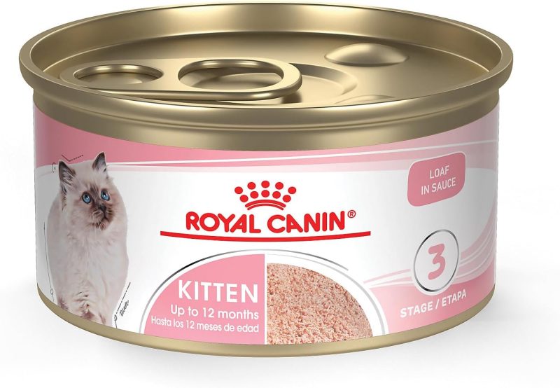 Royal Canin Feline Health Nutrition Kitten Loaf in Sauce Canned Cat Food, 3 oz can (Pack of 24)