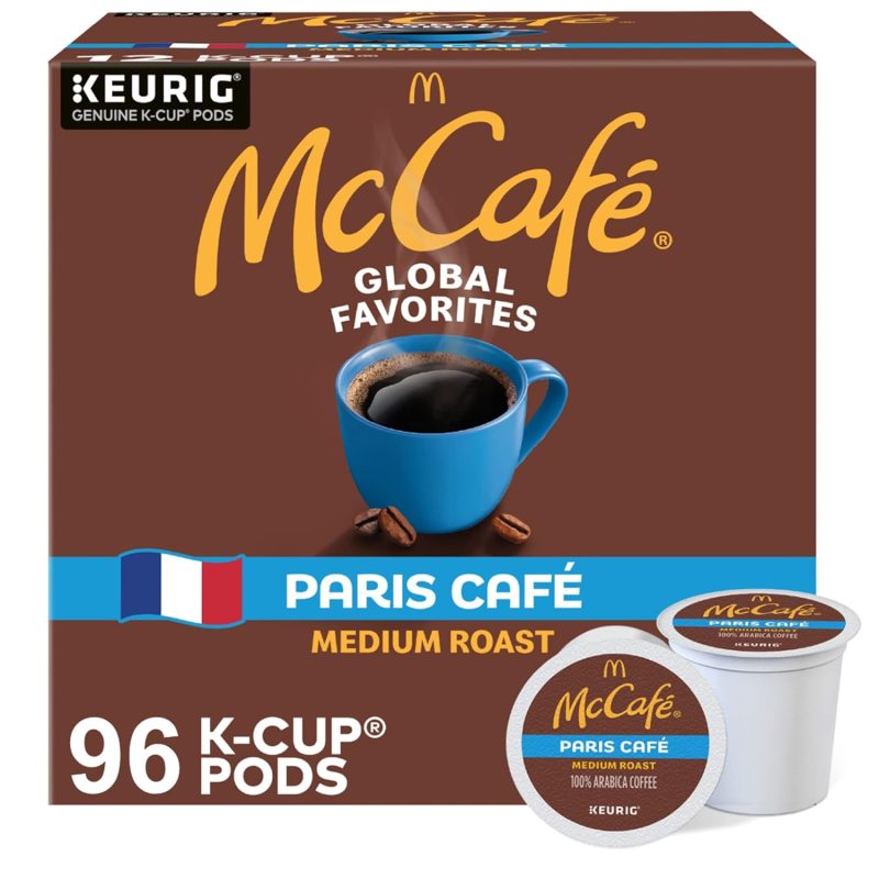 McCafe Paris Cafe, Single Serve Coffee Keurig K-Cup Pods, Medium Roast Coffee, 96 Count