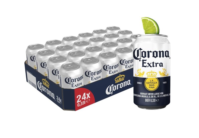 Corona Extra Premium Lager Canned Beer, DISPOSABLE, International Lager Beer (24 X 0.33 l)