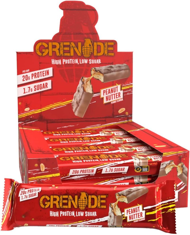 Grenade High Protein, Low Sugar Bar - Peanut Nutter, 12 x 60 g