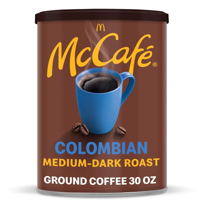 McCafe Colombian, Medium-Dark Roast Ground Coffee, 30 oz Canister