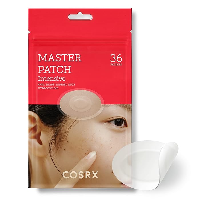 COSRXMaster Pimple Patch Intensive 36 Patches Value Pack | Patch in 2 Sizes | Oval Hydrocolloid Pimple Patches with Tea Tree Oil fot Spot, Zit, Pimple Treatment