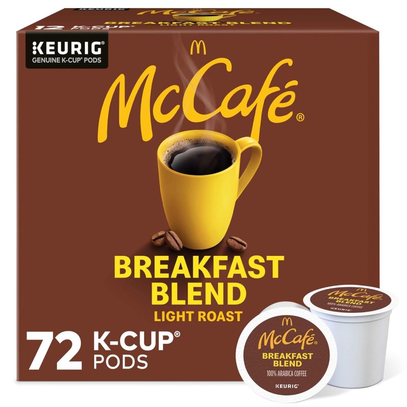 McCafe Breakfast Blend, Single Serve Coffee Keurig K-Cup Pods, Light Roast, 72 Count