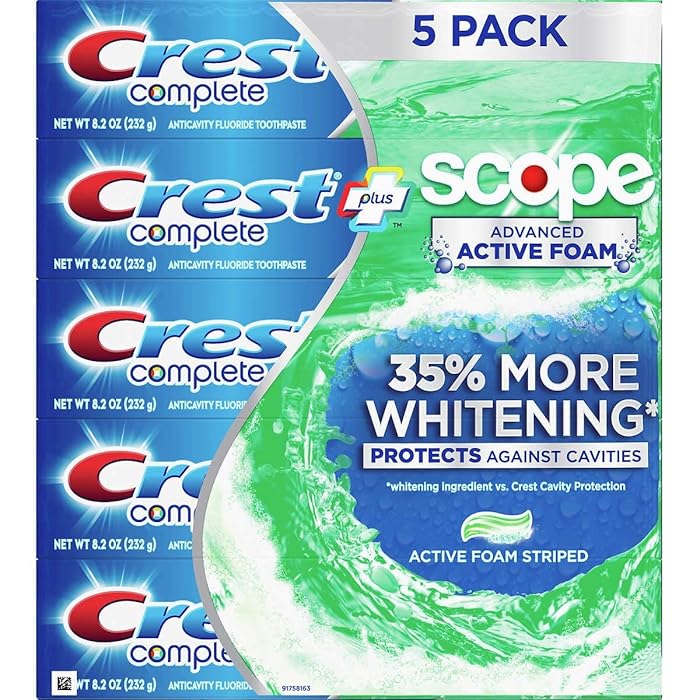 CrestComplete Advanced Flavoridetoothpaste 5 Pack 8.2 Oz Net Wt 41 Oz