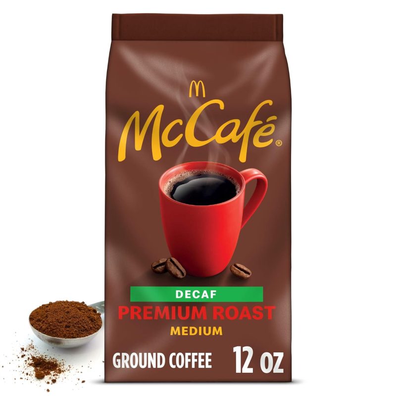 McCafe Premium Roast Decaf, Medium Roast Ground Coffee, 12 oz Bag