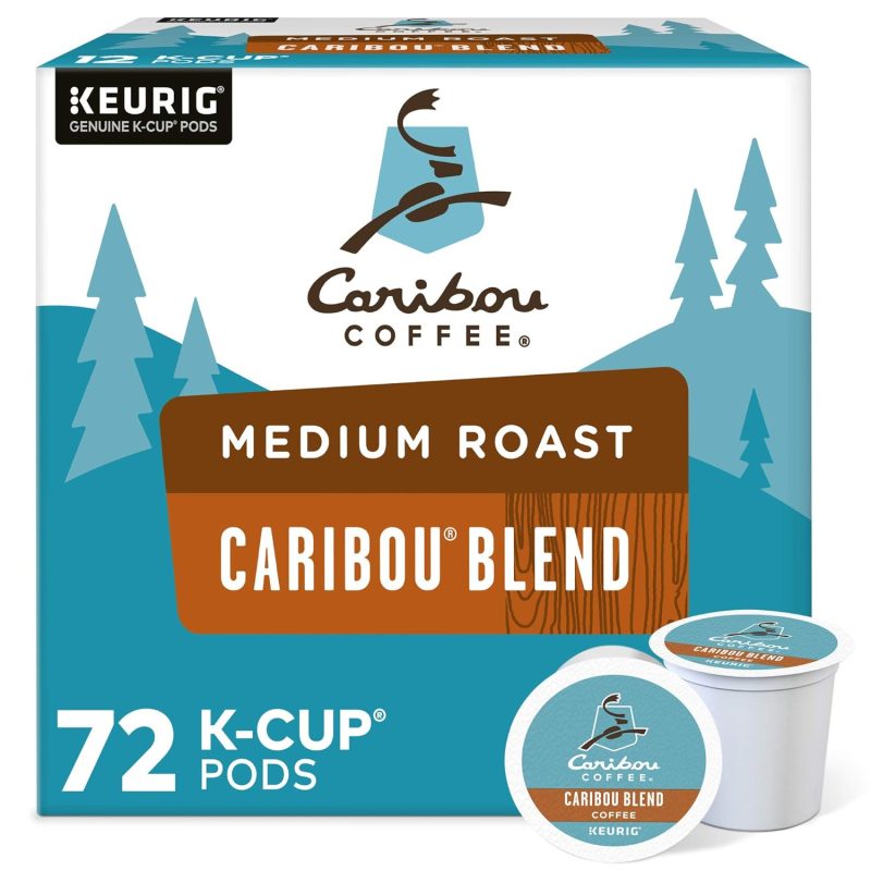 Caribou Coffee Caribou Blend Keurig Single-Serve K-Cup Pod, Medium Roast Coffee, 72 Count