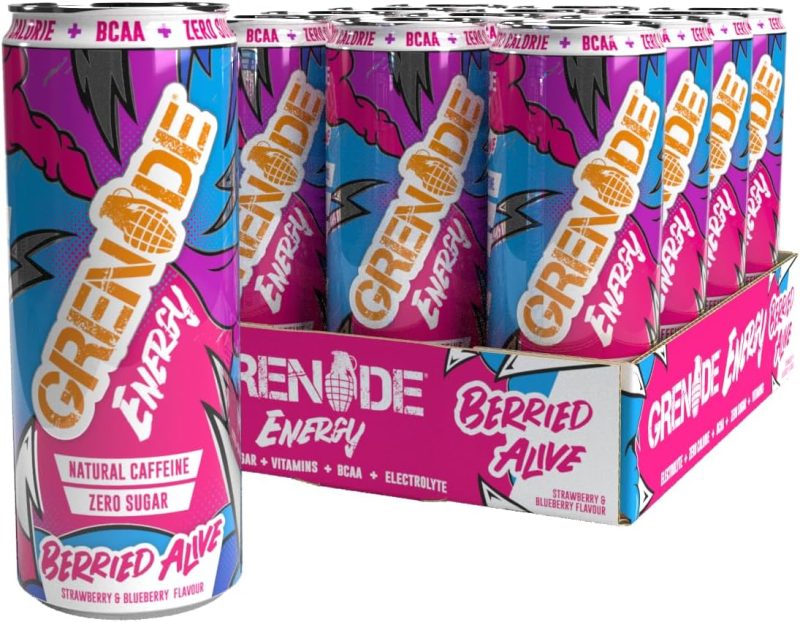 Grenade Sugar Free Energy Drink - Berried Alive, 330 ml (Pack of 12)