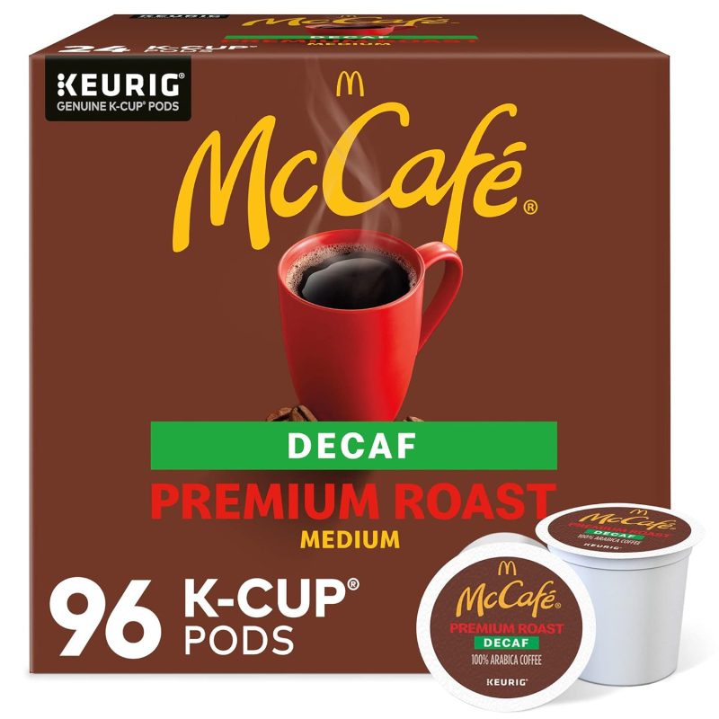 McCafe Premium Roast Decaf Coffee, Single Serve Keurig K-Cup Pods, Decaffeinated, 96 Count