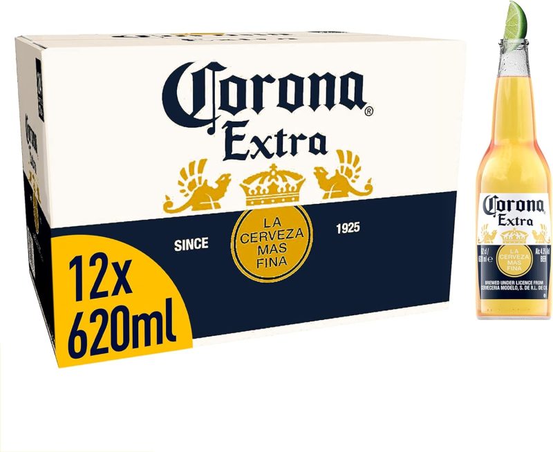 Corona Extra Large Sharing Bottle Premium Lager Beer Bottle 12 x 620 ml, 4.5% ABV