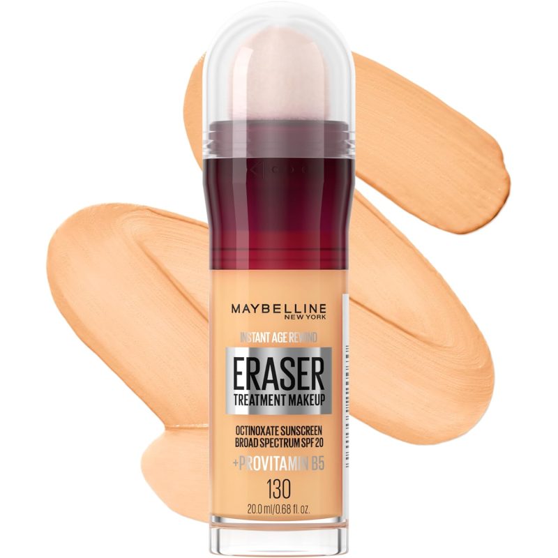 Maybelline Instant Age Rewind Eraser Foundation with SPF 20 and Moisturizing ProVitamin B5, 130, 1 Count