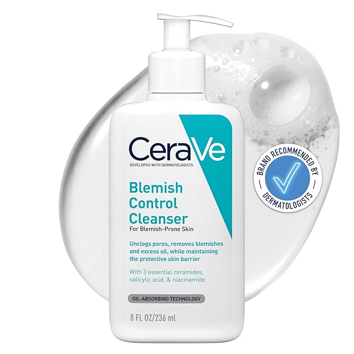 CeraVeBlemish Control Face Cleanser with 2% Salicylic Acid & Niacinamide for Blemish-Prone Skin 236ml