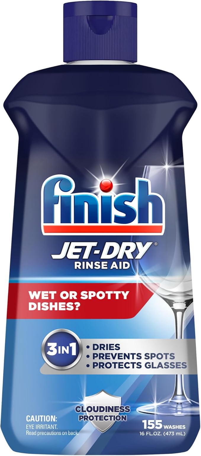 Finish Jet-Dry Liquid Rinse Aid, Dishwasher Rinse and Drying Agent, 23 fl oz