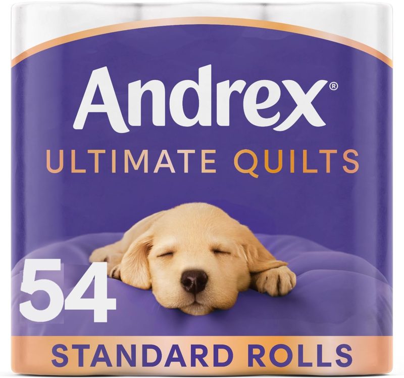 Andrex Toilet Roll - Supreme Quilted Toilet Paper, 54 Toilet Rolls