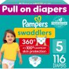 Pampers Swaddlers 360 Pull-On Diapers, Size 5, 116 Count, One Month Supply, for up to 100% Leakproof Skin Protection and Easy Changes