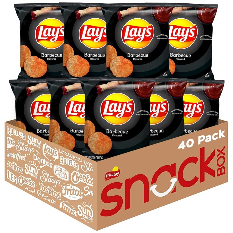 Lay's Barbecue Flavored Potato Chips, 40 Count