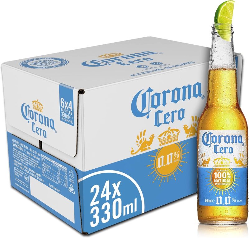 Corona Cero Alcohol Free Lager Beer 24 pack bottle, 0% ABV