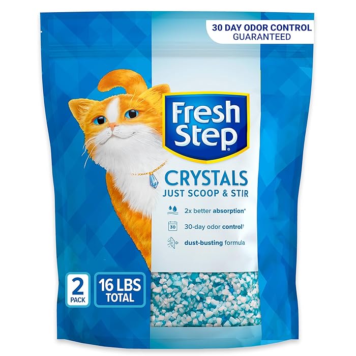 Fresh StepCrystals, Premium Cat Litter, Scented, 8 Pounds, Pack of 2