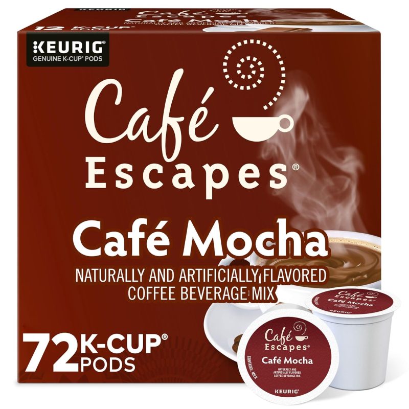 Cafe Escapes Cafe Mocha Keurig Single-Serve K-Cup Pods, 72 Count