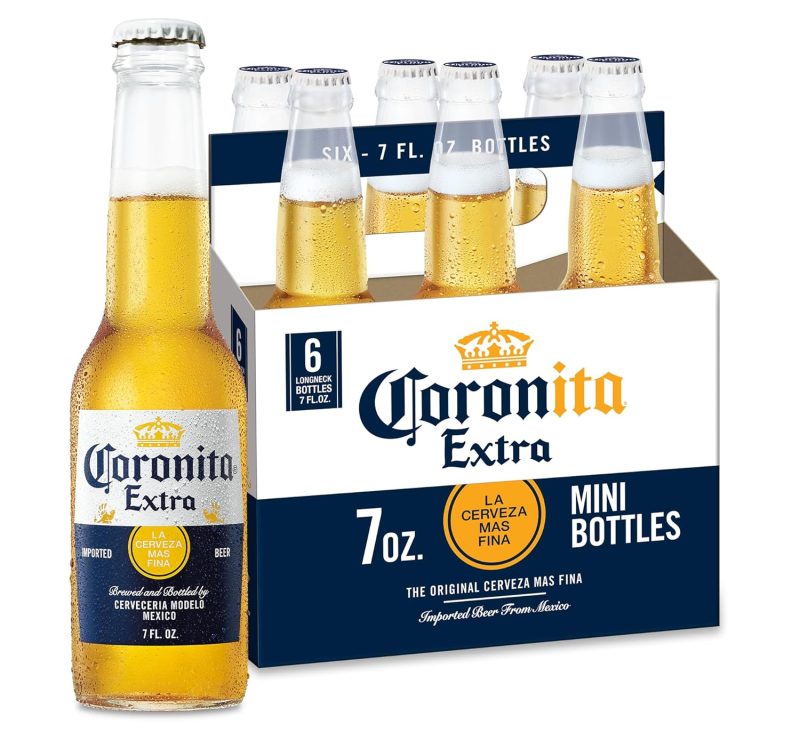 Corona Extra Coronita Import Beer, 6 pk, 7 fl oz Mini Bottles, 4.6% ABV
