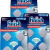 Finish Dishwasher Cleaner Tablets, 12 count, Hygienically Cleans Hidden Grease, Use in Normal Cycle, Lemon Scented, 12 Month Supply