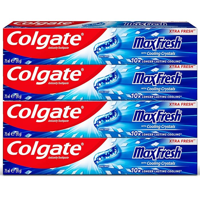 Colgate Max Fresh Cool Mint Gel Toothpaste – 4 X 75Ml