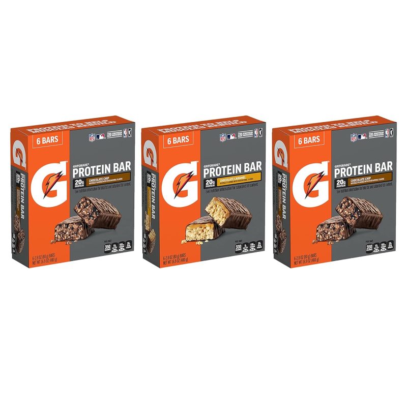 Gatorade Whey Protein Bars, Variety Pack, 2.8 oz bars , 18 Count