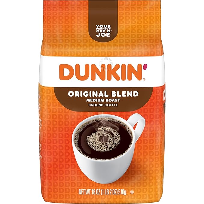 Dunkin' Original Blend Medium Roast Ground Coffee, 18 Ounce