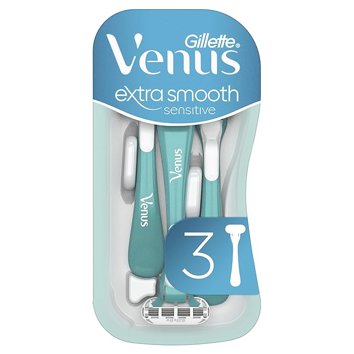 Gillette VENUS EXTRA SMOOTH SENSITIVE DISPOSABLE RAZORS 3 PACK