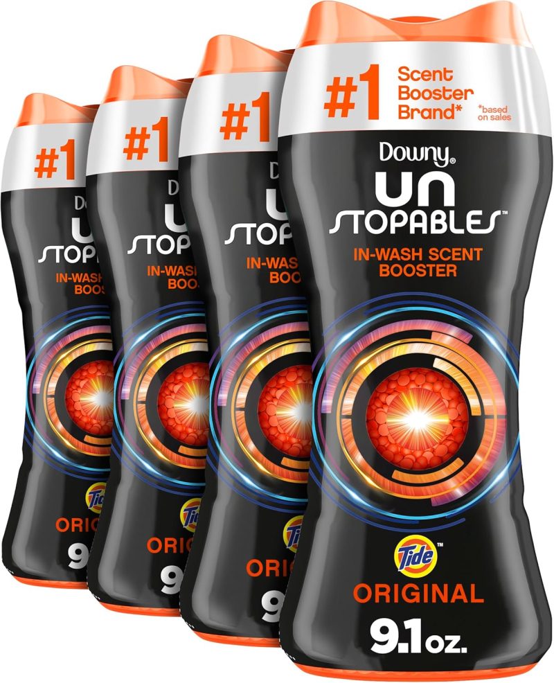 Downy Unstopables Beads, Tide, 9.1 oz (4 Pack)