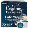 Cafe Escapes Cafe Vanilla Keurig Single-Serve K-Cup Pods, 72 Count
