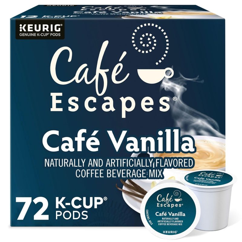 Cafe Escapes Cafe Vanilla Keurig Single-Serve K-Cup Pods, 72 Count