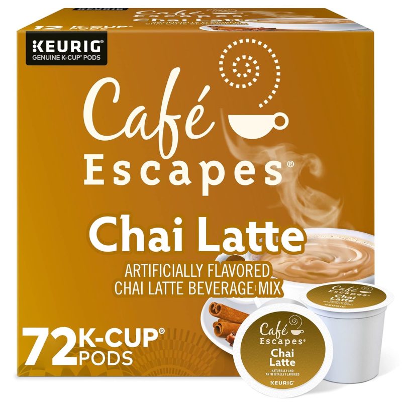 Cafe Escapes Chai Latte Keurig Single-Serve K-Cup Pods, 72 Count
