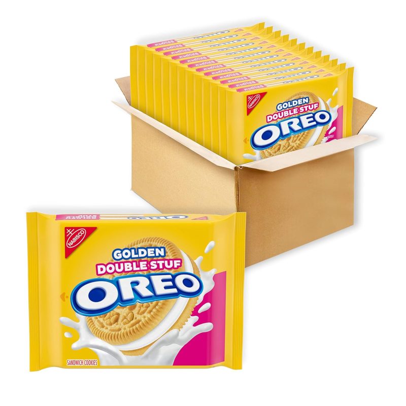 OREO Double Stuf Golden Sandwich Cookies, 12 - 14.03 oz Packs