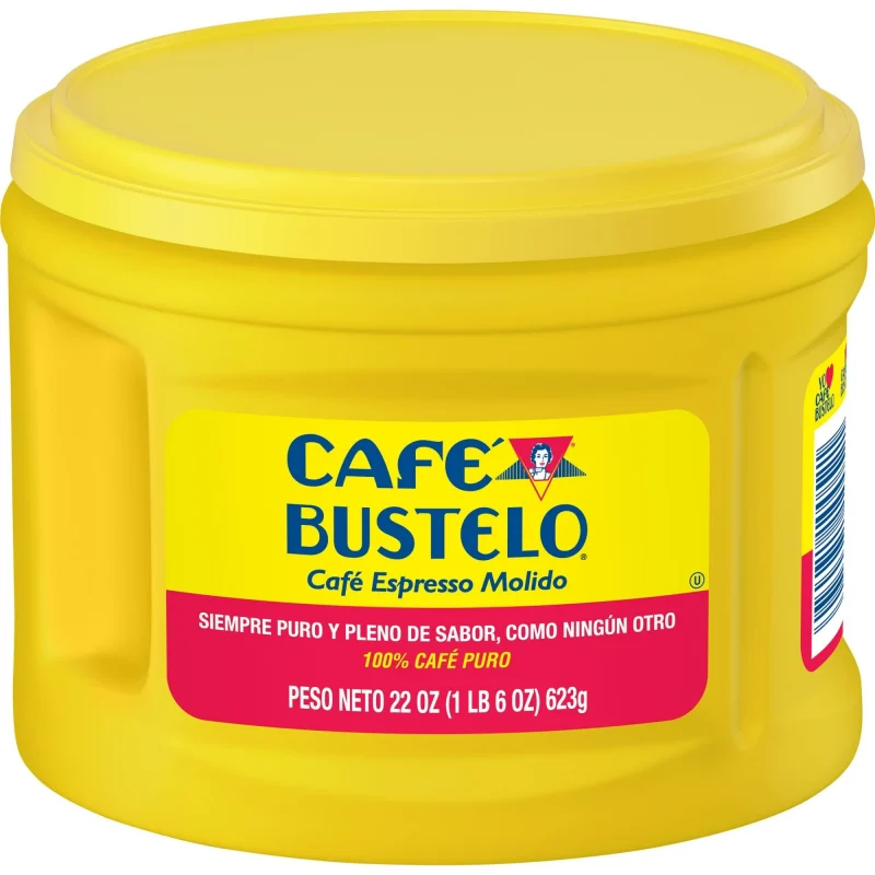 Cafe Bustelo Espresso Ground Coffee, Dark Roast, 22 oz Canister