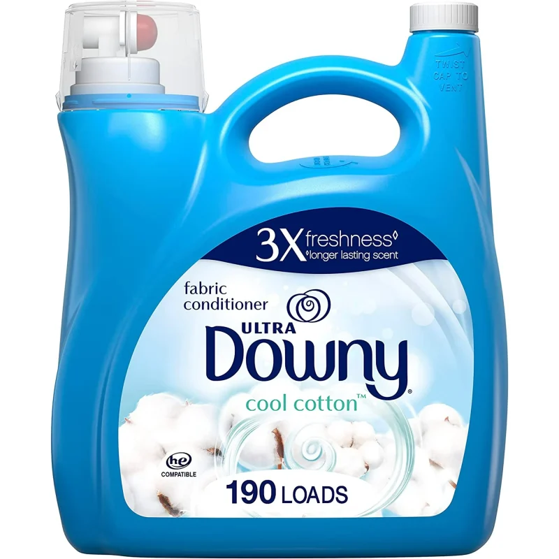 Downy Cool Cotton Liquid Fabric Conditioner (Fabric Softener), 164 Fl Oz, 190 Loads