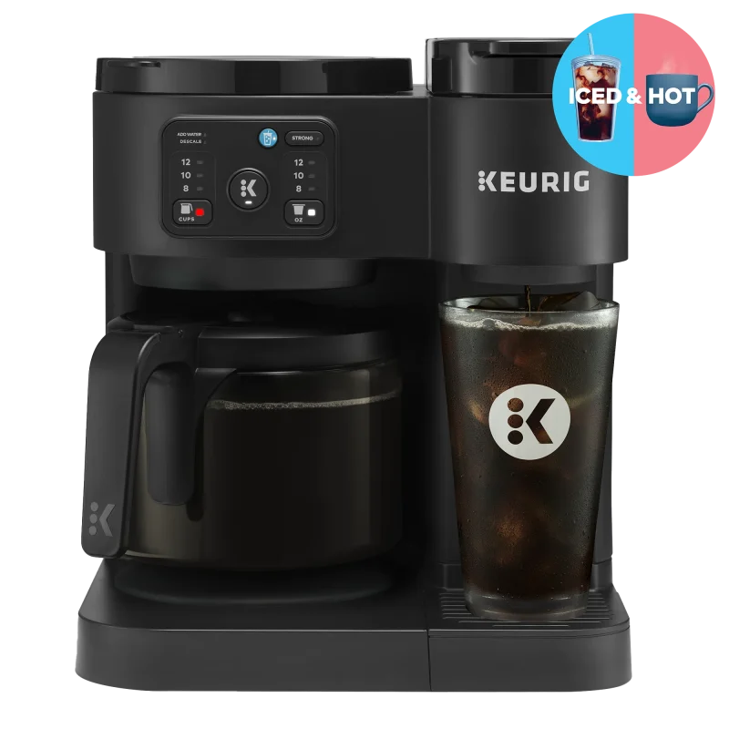 Keurig K-Duo Essentials, Hot & Iced Single-Serve K-Cup Pod Coffee Maker & Carafe, Black