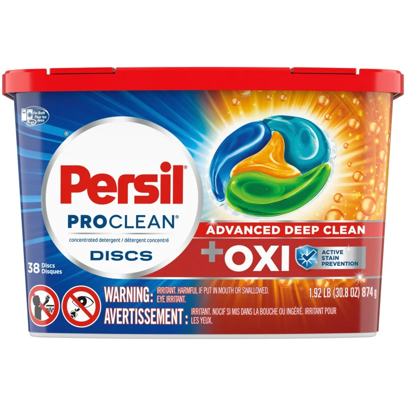 Persil Discs Laundry Detergent Pacs, Oxi, 38 Count