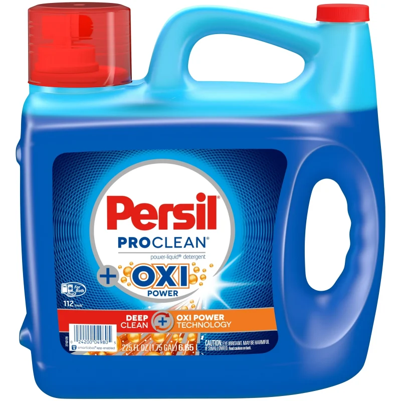 Persil ProClean Liquid Laundry Detergent, High Efficiency (HE), Plus OXI Power, 225 Ounce, 112 Total Loads