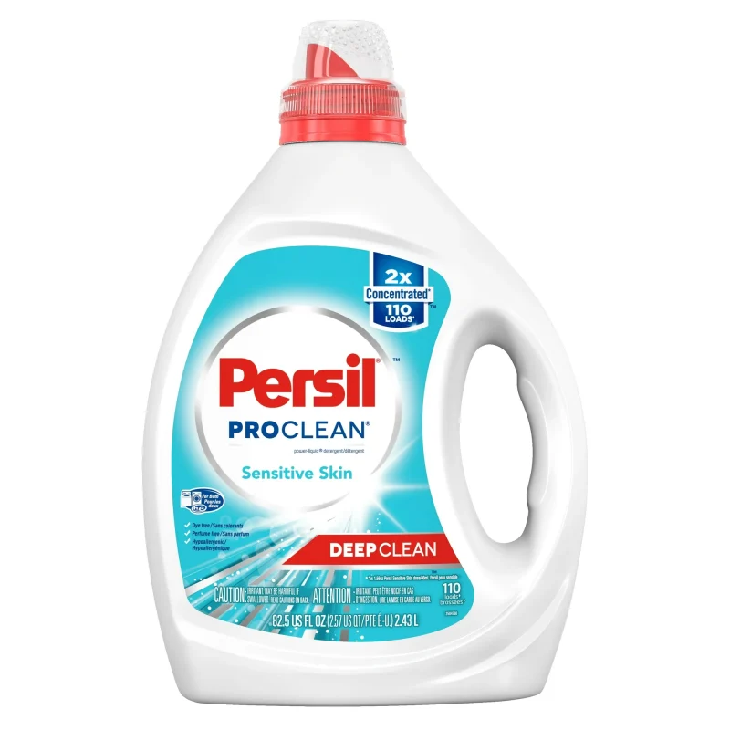 Persil ProClean Liquid Laundry Detergent, Sensitive Skin, 2X Concentrated, 110 Loads