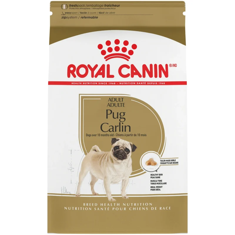 Royal Canin Pug Adult Breed Specific Dry Dog Food, 10 lb bag