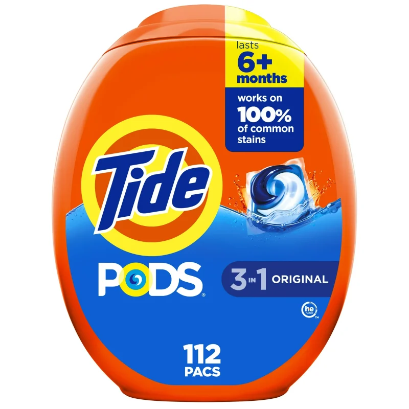 Tide PODS® Liquid Laundry Detergent Pacs, Original Scent, 112 Count