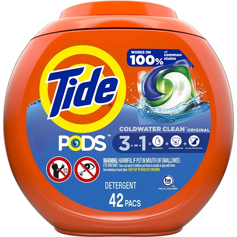 Tide Pods Laundry Detergent Soap Pods, Original Scent, 42 Count