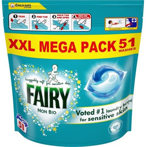 Fairy Non Bio Washing Pods 51 Washes 1178.1g