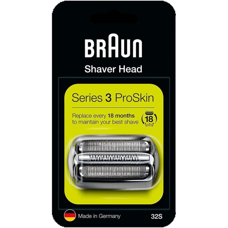 Braun 32S Replacement Foil and Cutter Cassette -Silver - Series 3